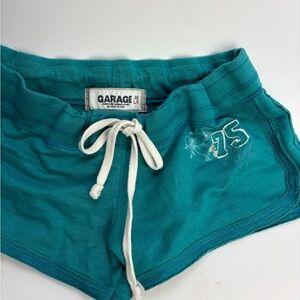 garage teal mini shorts